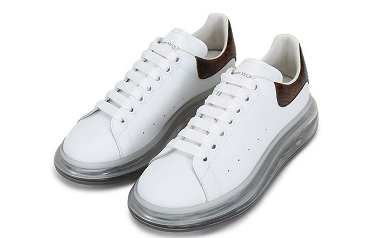 Lookbook Alexander McQueen Oversized Sneaker 'Transparent Sole - Tan Snakeskin' 645872-WHZ4P-9311