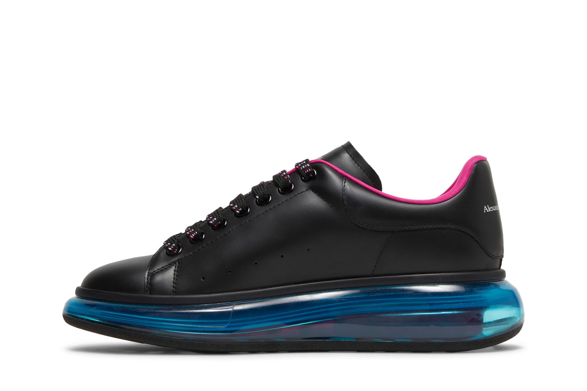 Lookbook Alexander McQueen Oversized Sneaker ''Transparente Sohle - Schwarz Blau'' 662657-WHYBY-1350