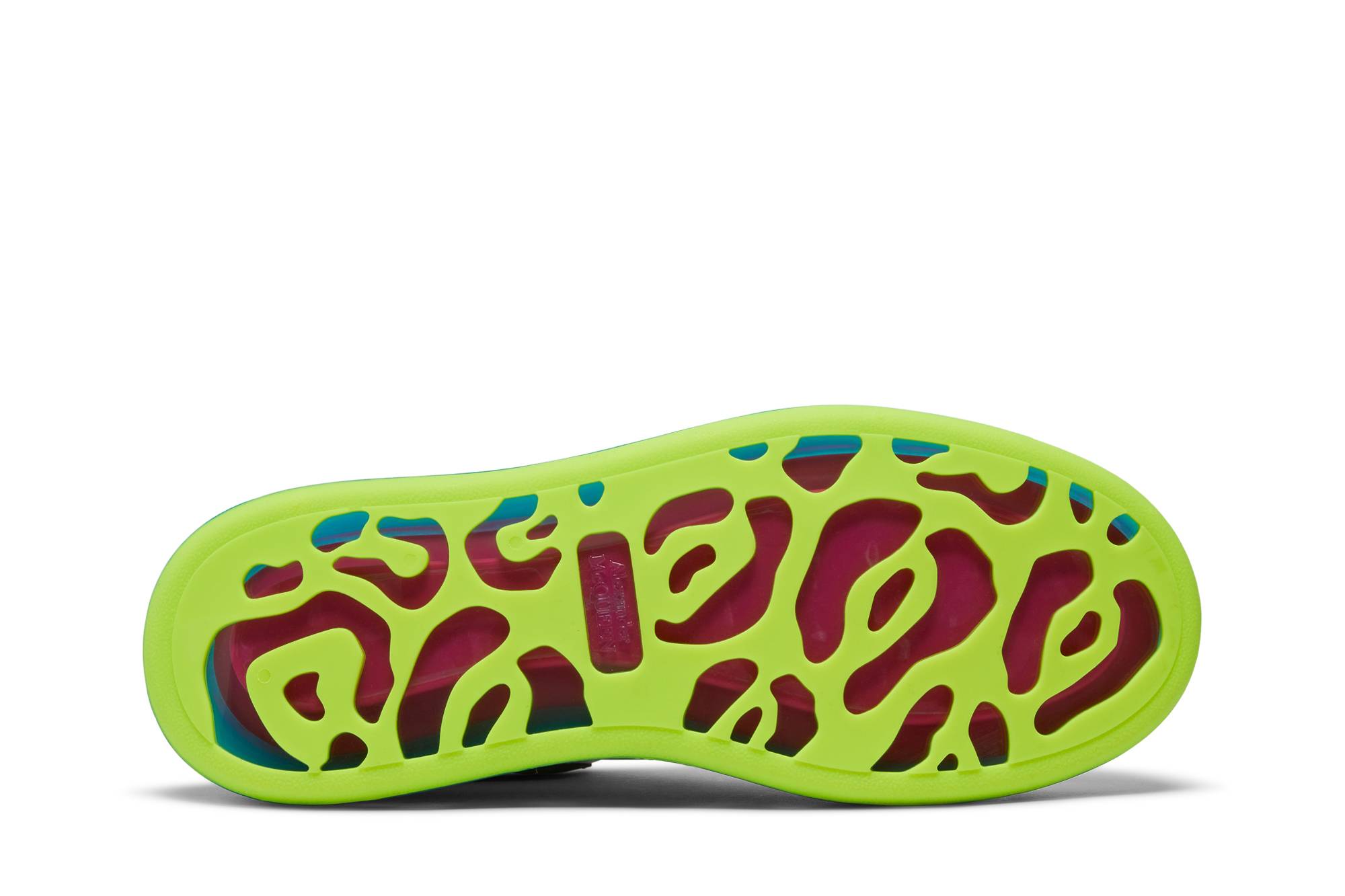 Shop 알렉산더 맥퀸 오버사이즈 스니커즈 (투명 밑창 - 화이트 이리데슨트) 662657-WIBN3-9769