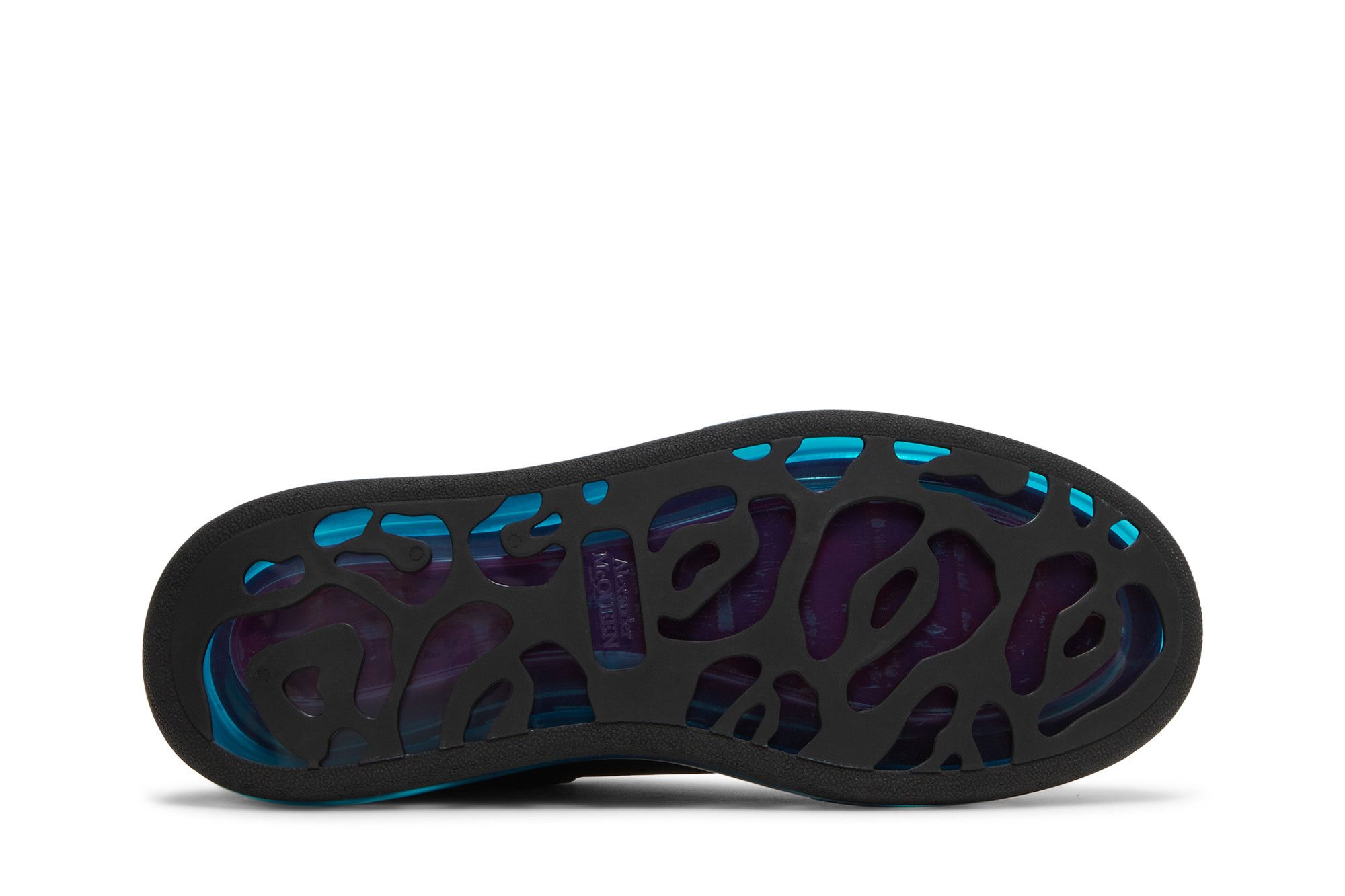 Shop Alexander McQueen Oversized Sneaker ''Transparente Sohle - Schwarz Blau'' 662657-WHYBY-1350