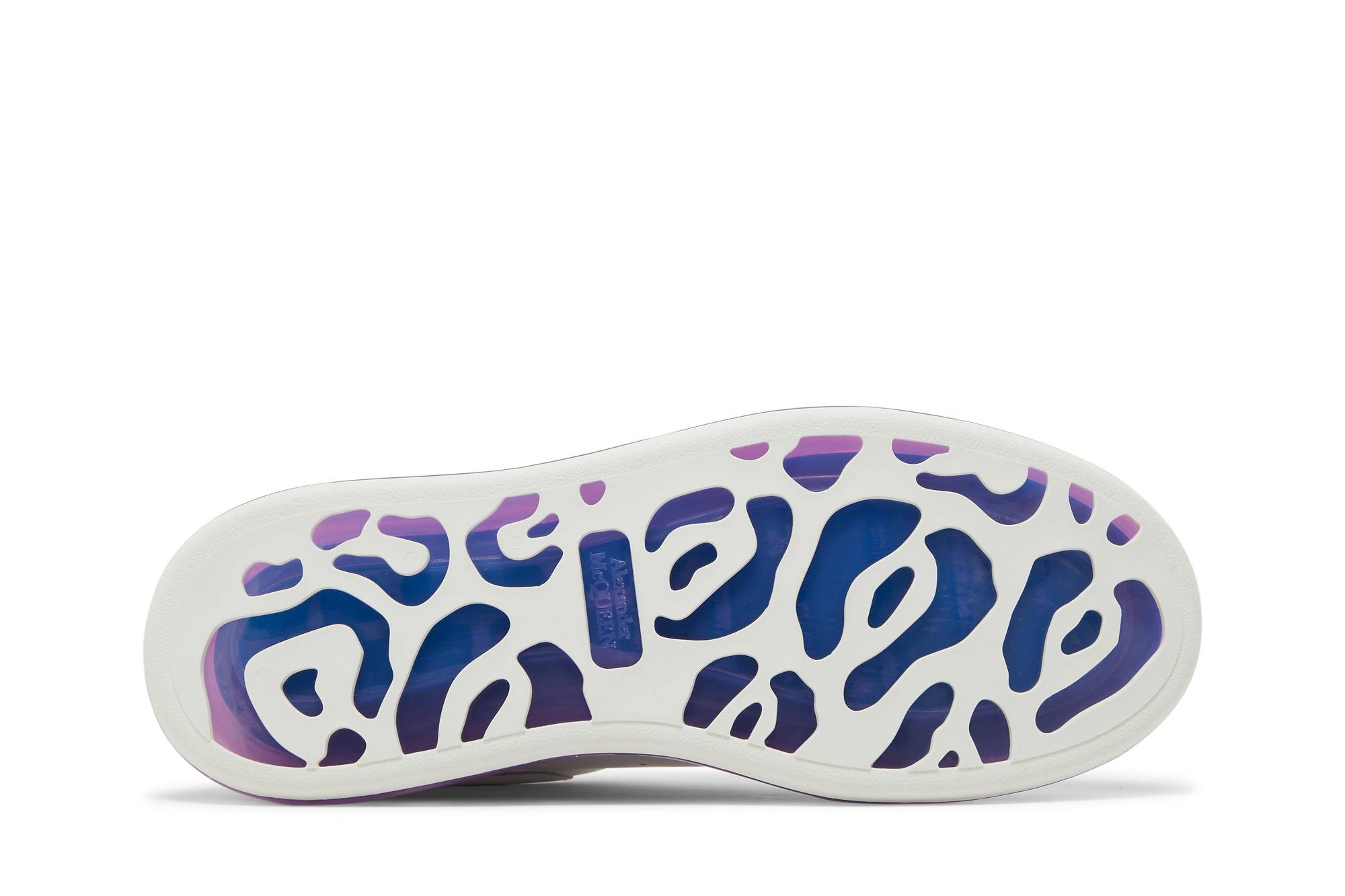 Shop Alexander McQueen Sneaker Oversized 'Sole Transparan - Putih Ungu' 662657-WHYBY-9468