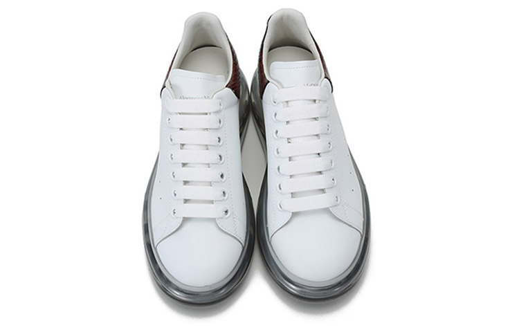 Shop 亚历山大·麦昆 透明鞋底核桃蛇皮厚底运动鞋 645872-WHZ4P-9574