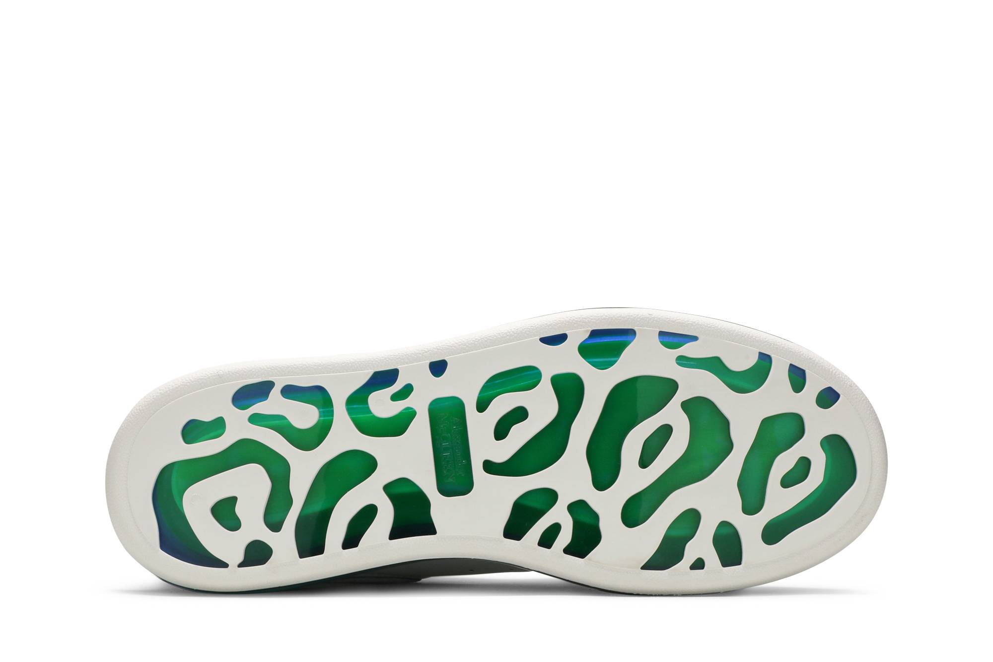 Shop 亞歷山大·麥昆透明底白藍色超大號運動鞋 662657-WHYBY-9467