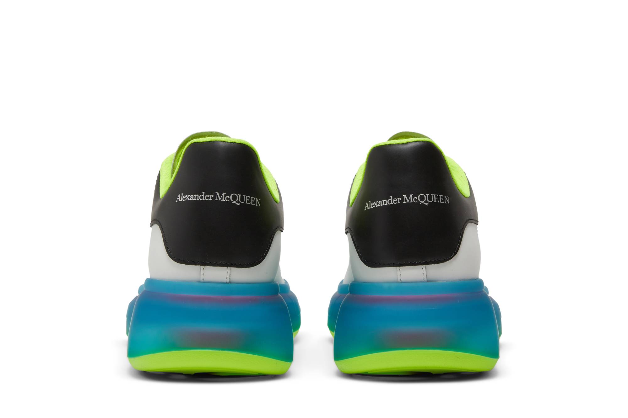 Details for 알렉산더 맥퀸 오버사이즈 스니커즈 (투명 밑창 - 화이트 이리데슨트) 662657-WIBN3-9769