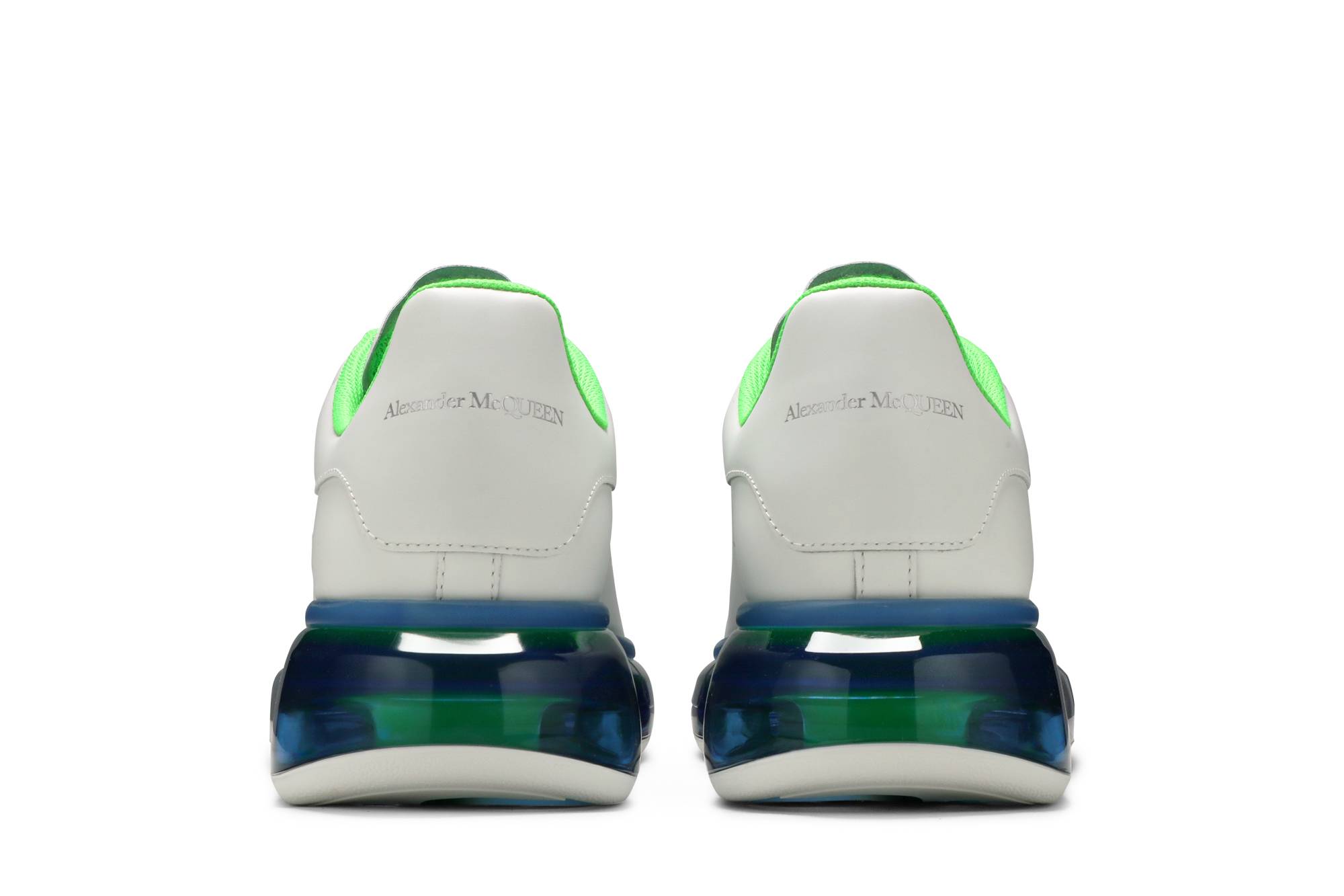 Details for 亞歷山大·麥昆透明底白藍色超大號運動鞋 662657-WHYBY-9467