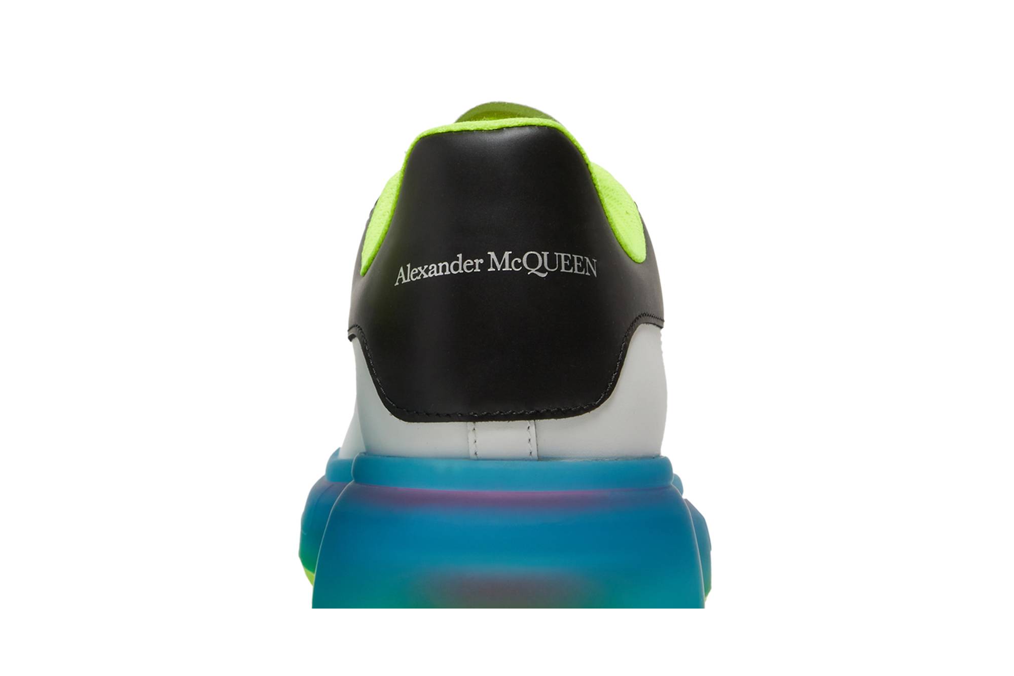 Sizing 알렉산더 맥퀸 오버사이즈 스니커즈 (투명 밑창 - 화이트 이리데슨트) 662657-WIBN3-9769