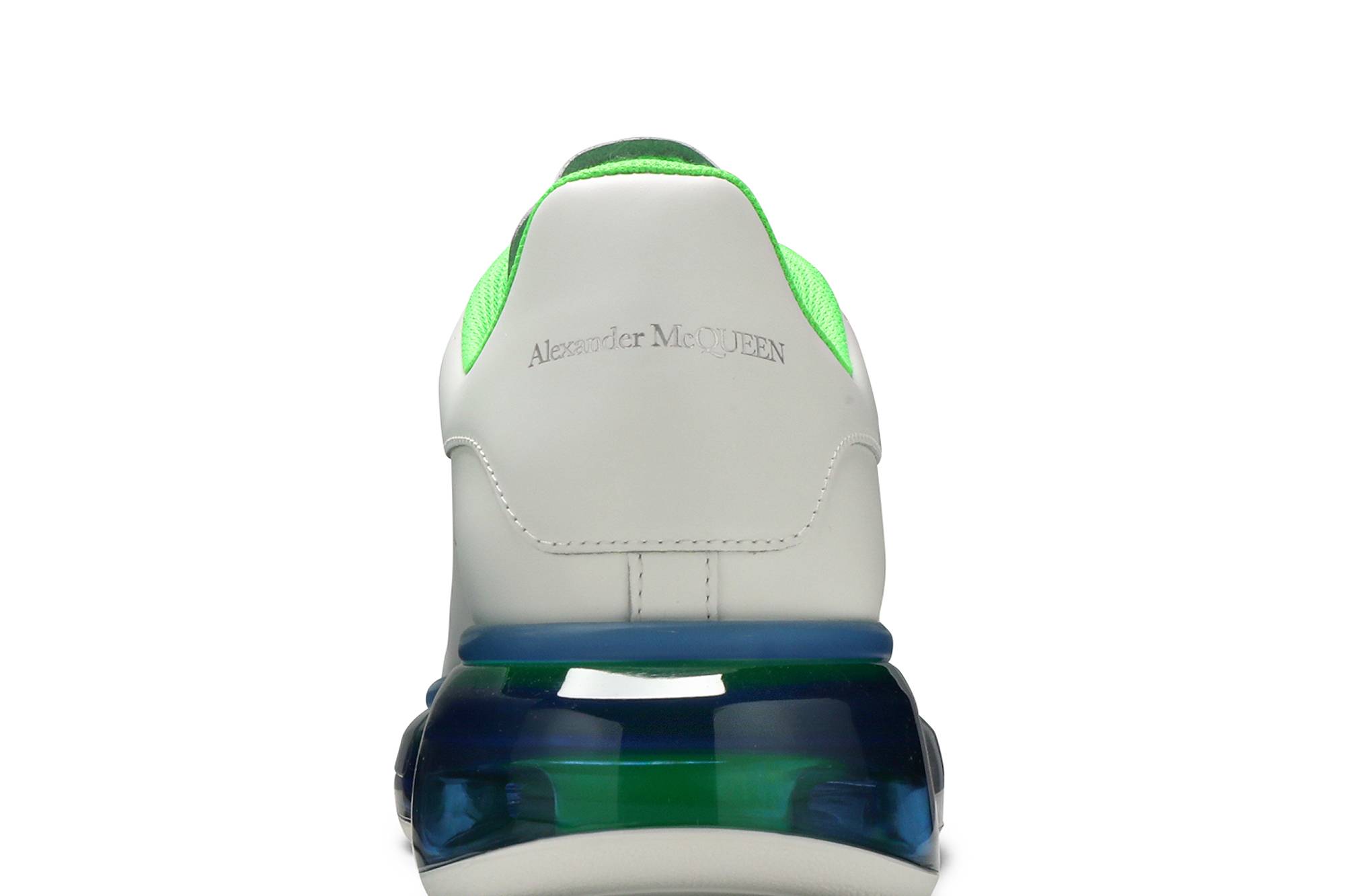 Sizing 亞歷山大·麥昆透明底白藍色超大號運動鞋 662657-WHYBY-9467