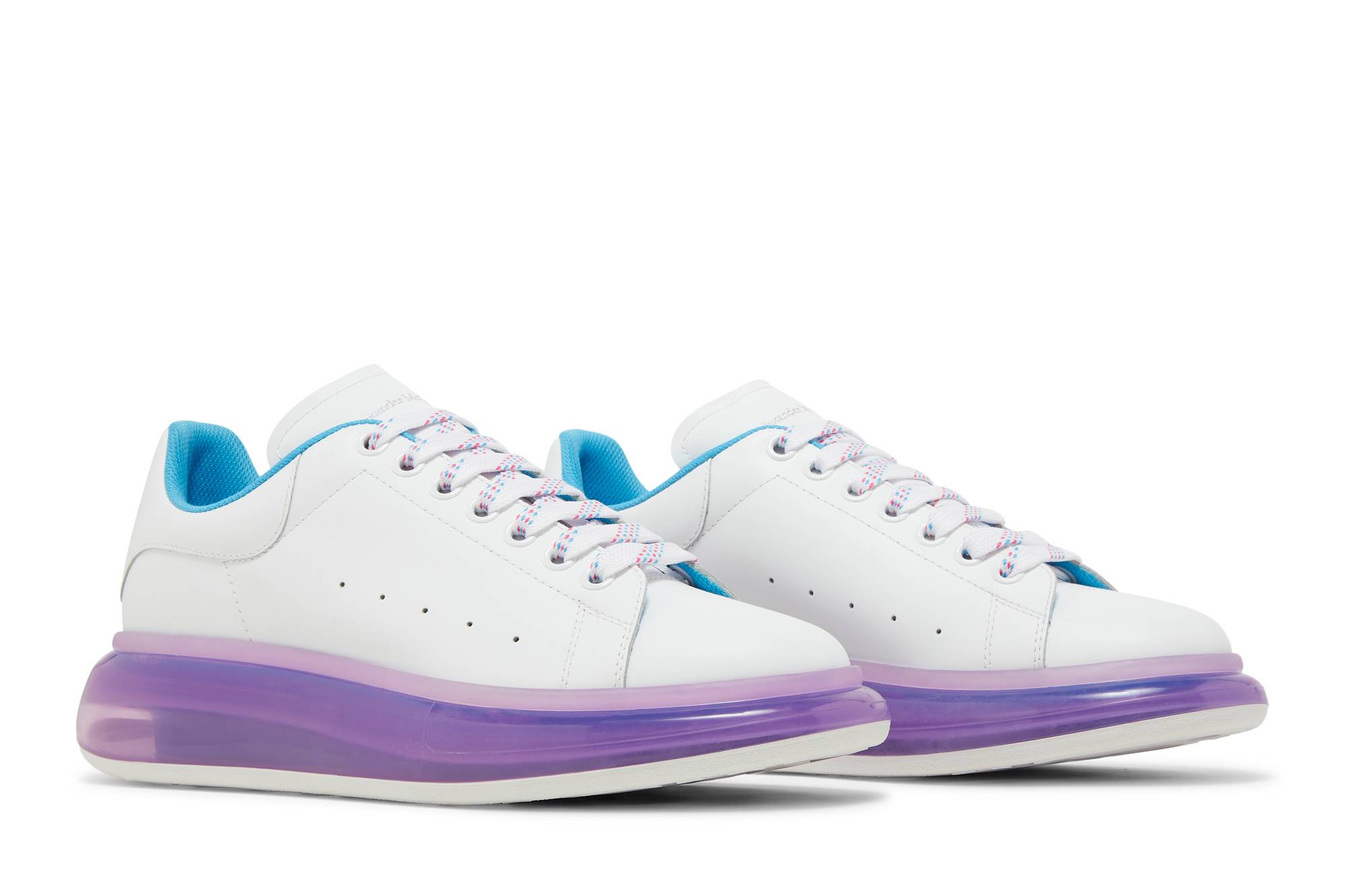 Cheap Alexander McQueen Sneaker Oversized 'Sole Transparan - Putih Ungu' 662657-WHYBY-9468