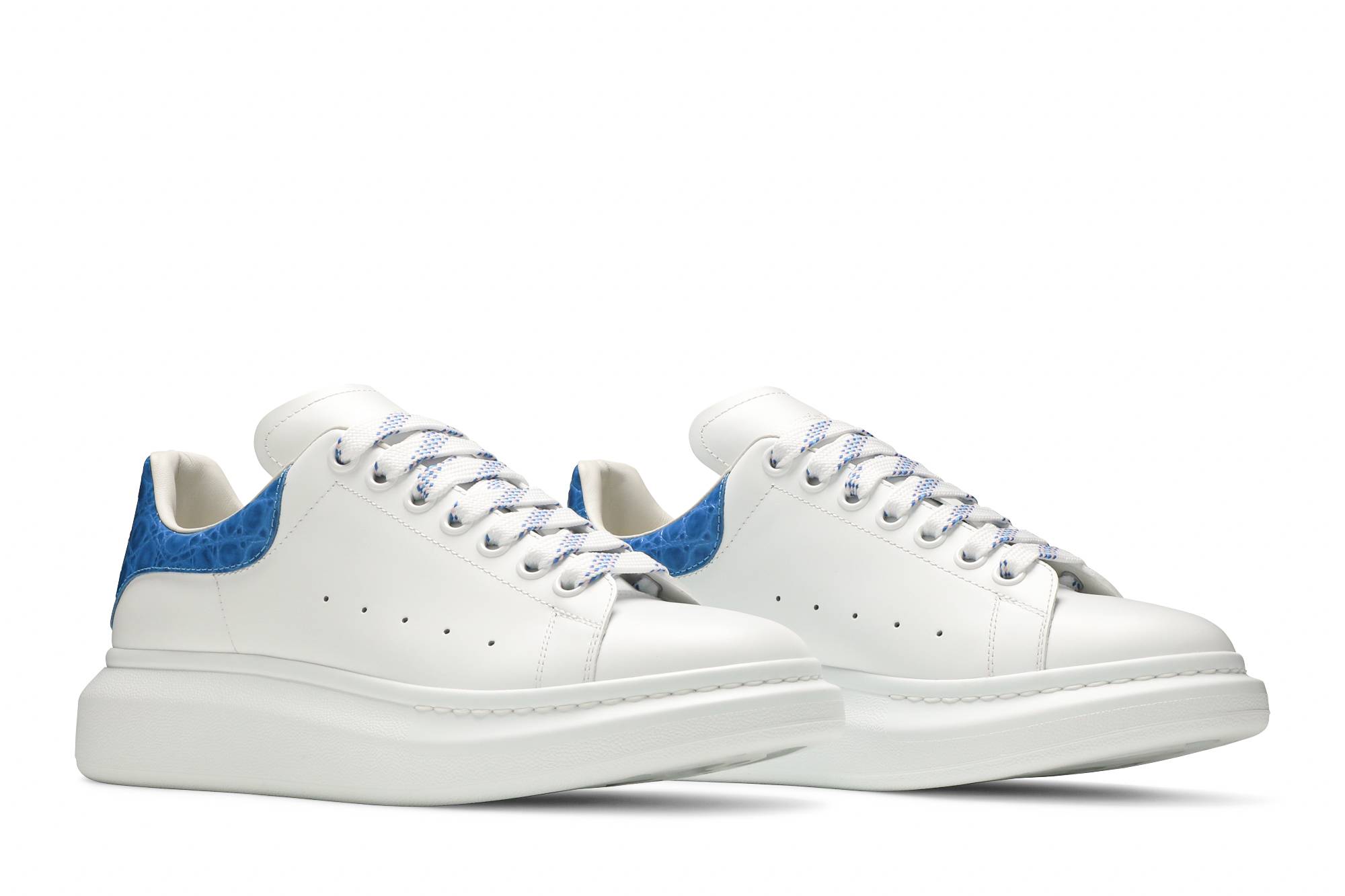 Cheap 알렉산더 맥퀸 오버사이즈 스니커즈 '울트라마린 크로커다일' (shortened version: 맥퀸 크로커다일 스니커즈) 625162-WHYB8-9407