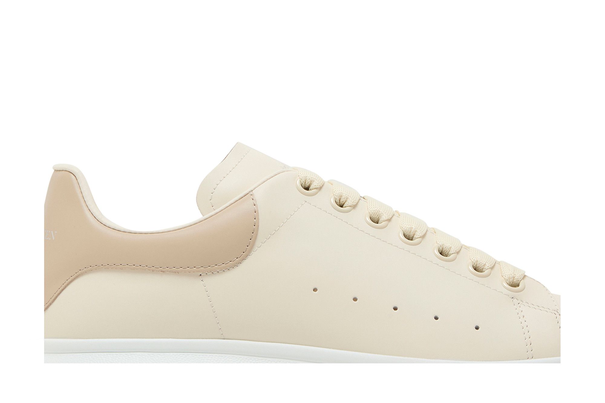 Order 亞歷山大·麥昆 皮革 低幫繫帶圓頭 時尚休閒鞋 男款 白色