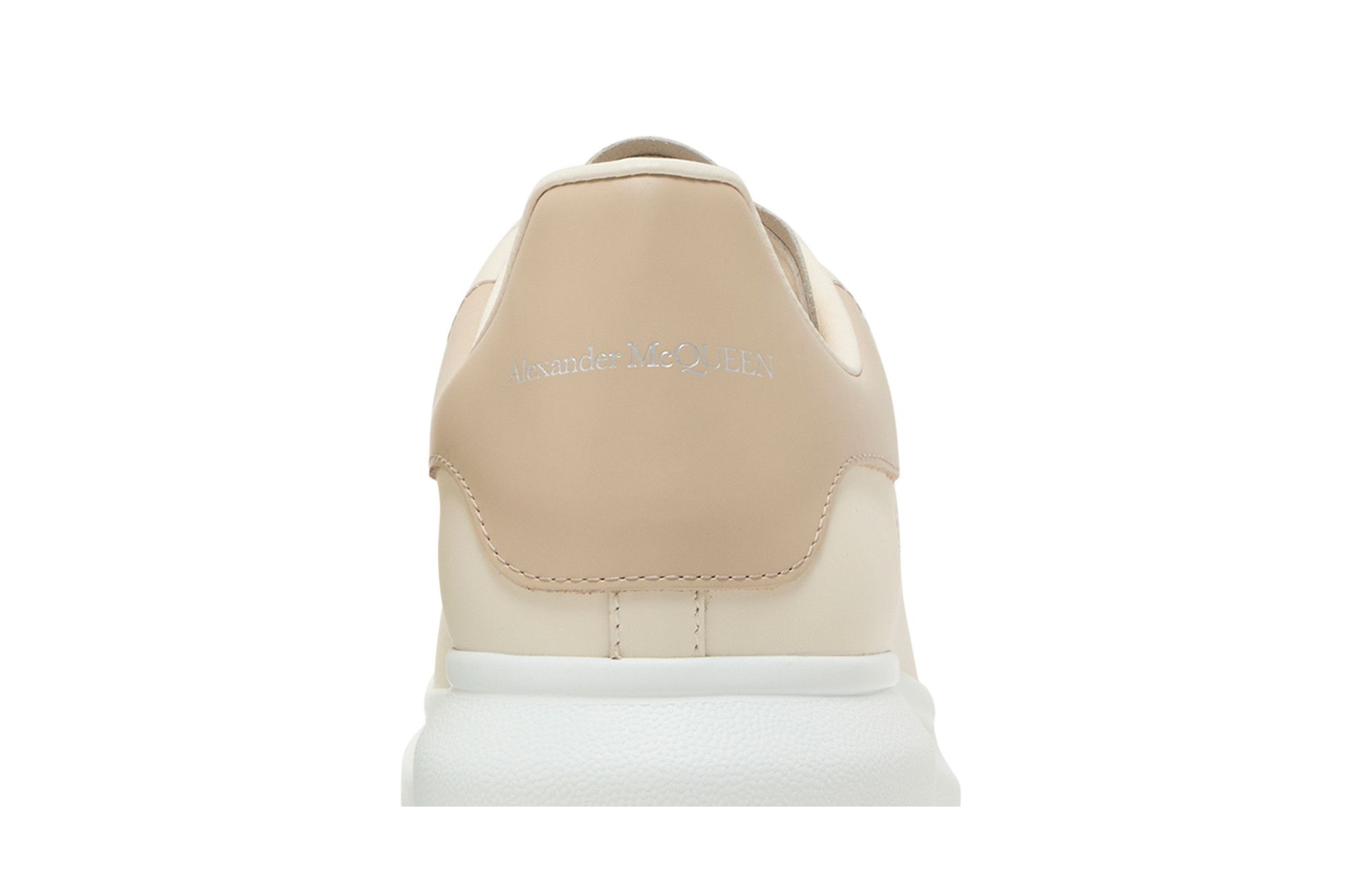Sizing 亞歷山大·麥昆 皮革 低幫繫帶圓頭 時尚休閒鞋 男款 白色
