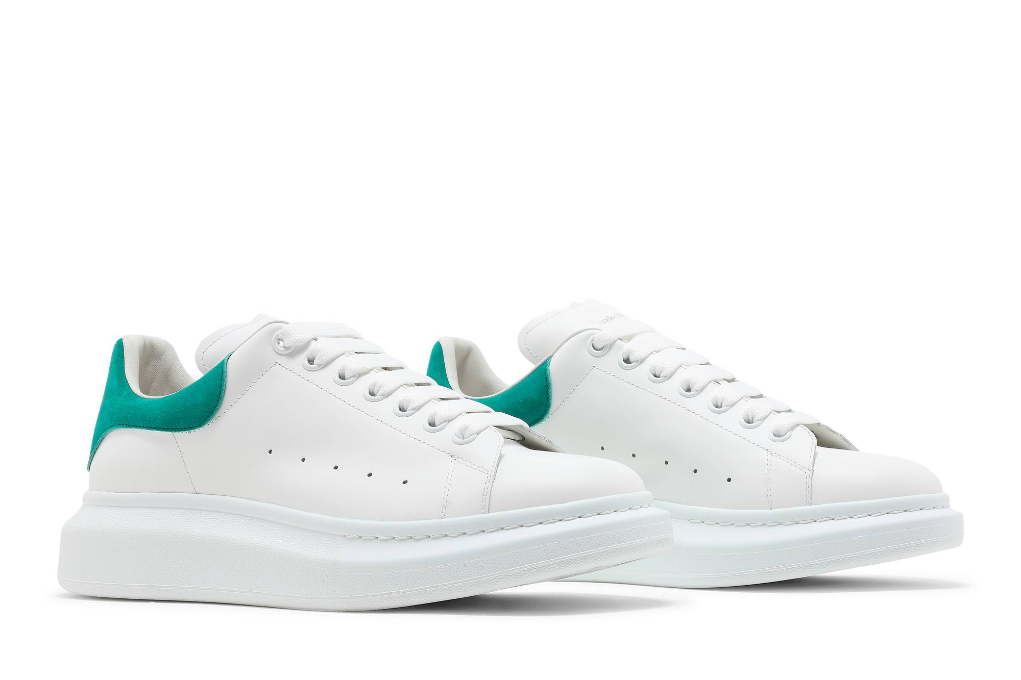 Cheap 亚历山大·麦昆超大码运动鞋‘白色阿鲁巴蓝’ 553680-WHGP7-9018