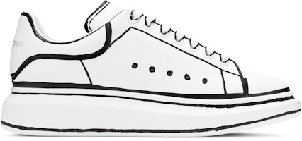 Alexander McQueen Oversized Sneaker 'White Black' 627867WHYBI9061 Alexander McQueen Oversized Sneaker 'White Black' 627867WHYBI9061