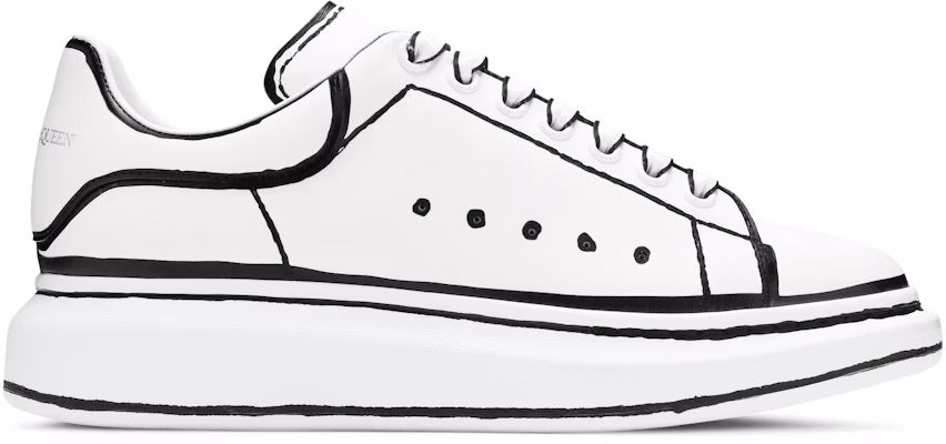 알렉산더 맥퀸 오버사이즈 스니커즈 '화이트 블랙' 627867WHYBI9061 Buy 알렉산더 맥퀸 오버사이즈 스니커즈 '화이트 블랙' 627867WHYBI9061