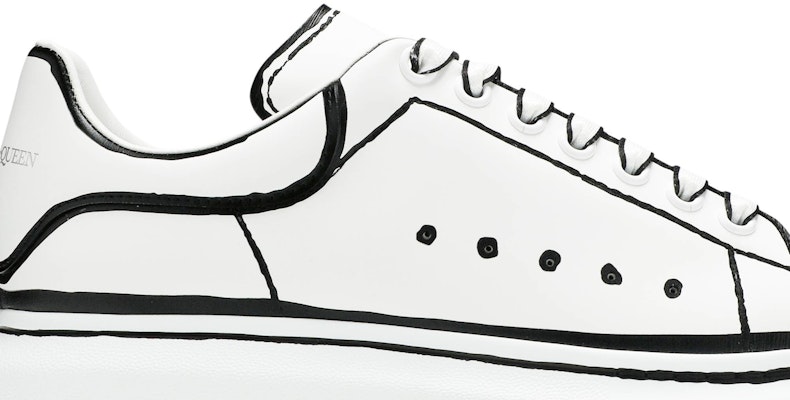 알렉산더 맥퀸 오버사이즈 스니커즈 '화이트 블랙' 627867WHYBI9061 Order 알렉산더 맥퀸 오버사이즈 스니커즈 '화이트 블랙' 627867WHYBI9061