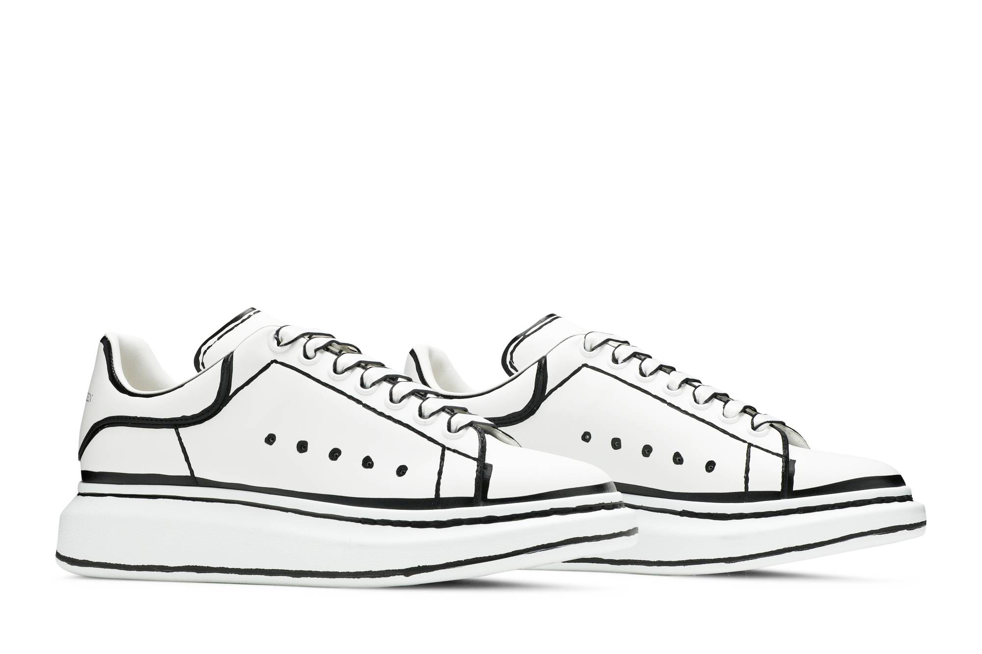Cheap アレキサンダー・マックイーン オーバーサイズスニーカー 'ホワイトブラック' 627867WHYBI9061 627867WHYBI9061