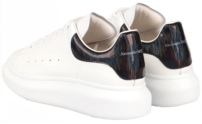 Alexander McQueen Oversized Sneaker 'White Black Iridescent' 553680WIA4N9061 Shop Alexander McQueen Oversized Sneaker 'White Black Iridescent' 553680WIA4N9061