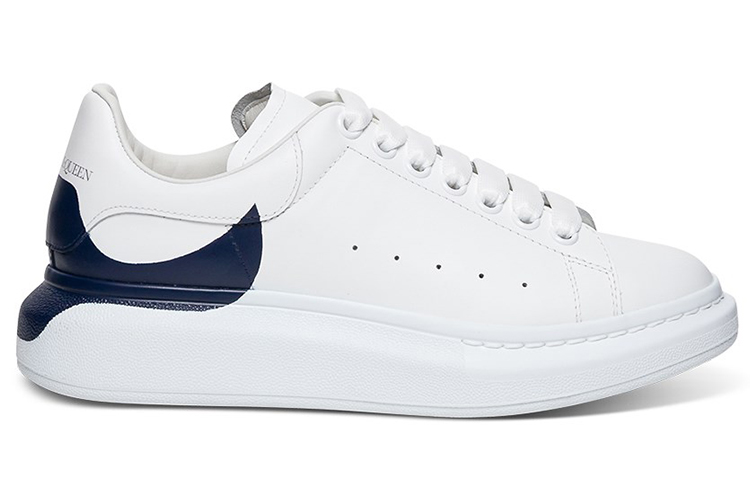 Order 亚历山大·麦昆白色海军蓝鞋跟厚底运动鞋 645863WHZ4L9098