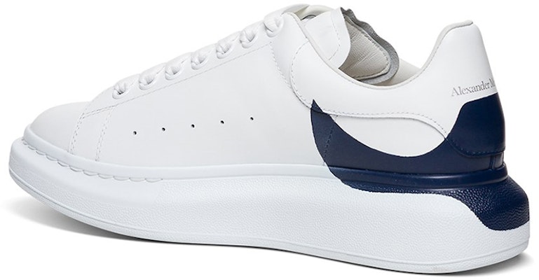 亚历山大·麦昆白色海军蓝鞋跟厚底运动鞋 645863WHZ4L9098 Shop 亚历山大·麦昆白色海军蓝鞋跟厚底运动鞋 645863WHZ4L9098