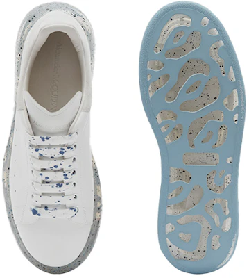 Alexander McQueen Oversized Sneaker 'Putih Biru Splatter' 625174-WHYBB-9176 Purchase Alexander McQueen Oversized Sneaker 'Putih Biru Splatter' 625174-WHYBB-9176