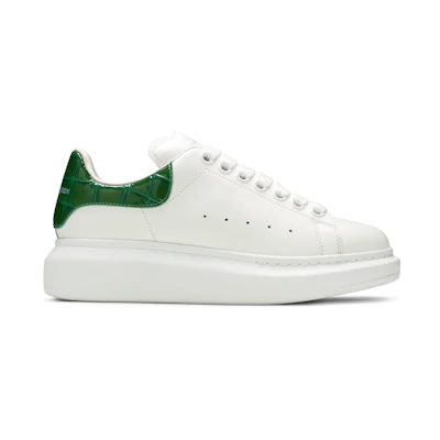 (W) Alexander McQueen Oversized Sneaker 'White Chrome Green'