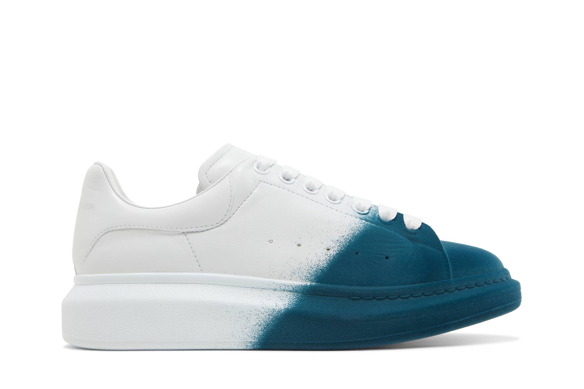 Buy 亚历山大·麦昆增高鞋 '白色翡翠绿喷绘' 575415-WHWM2-9706