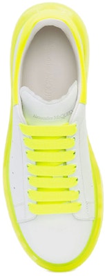 알렉산더 맥퀸 오버사이즈 스니커즈 '화이트 플로레센트 옐로우' 604232-WHX9W-9179 Shop 알렉산더 맥퀸 오버사이즈 스니커즈 '화이트 플로레센트 옐로우' 604232-WHX9W-9179