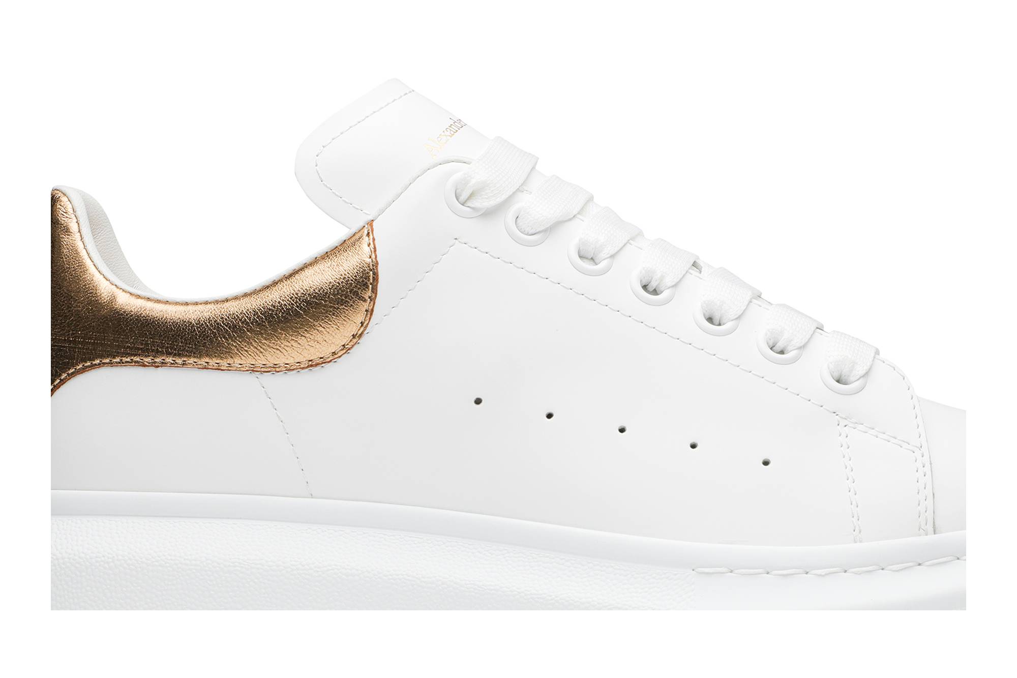 Order 亚历山大·麦昆金白色厚底运动鞋 553680WHNBG9075