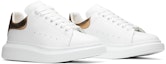 Cheap アレキサンダー・マックイーン オーバーサイズスニーカー 白/金 553680WHNBG9075