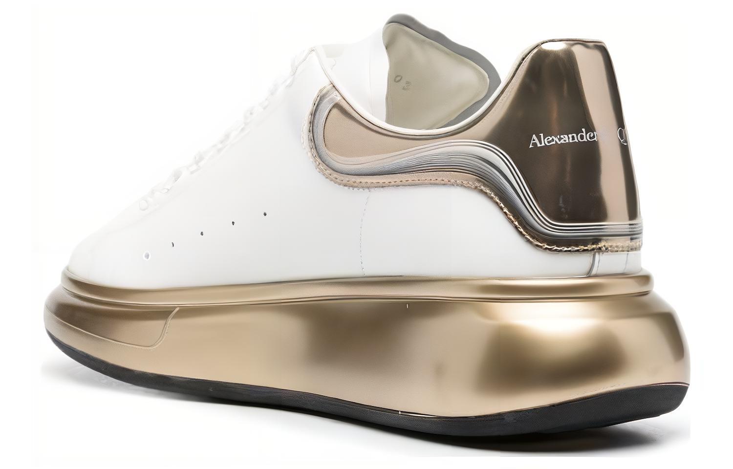 Shop 알렉산더 맥퀸 오버사이즈 스니커즈 (화이트 골드) 750341-WIDJT-8834
