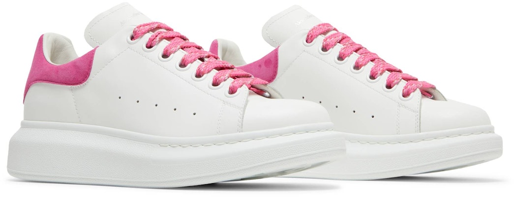 Women) Alexander McQueen Oversized Sneaker 'White Hot Pink' 553770 