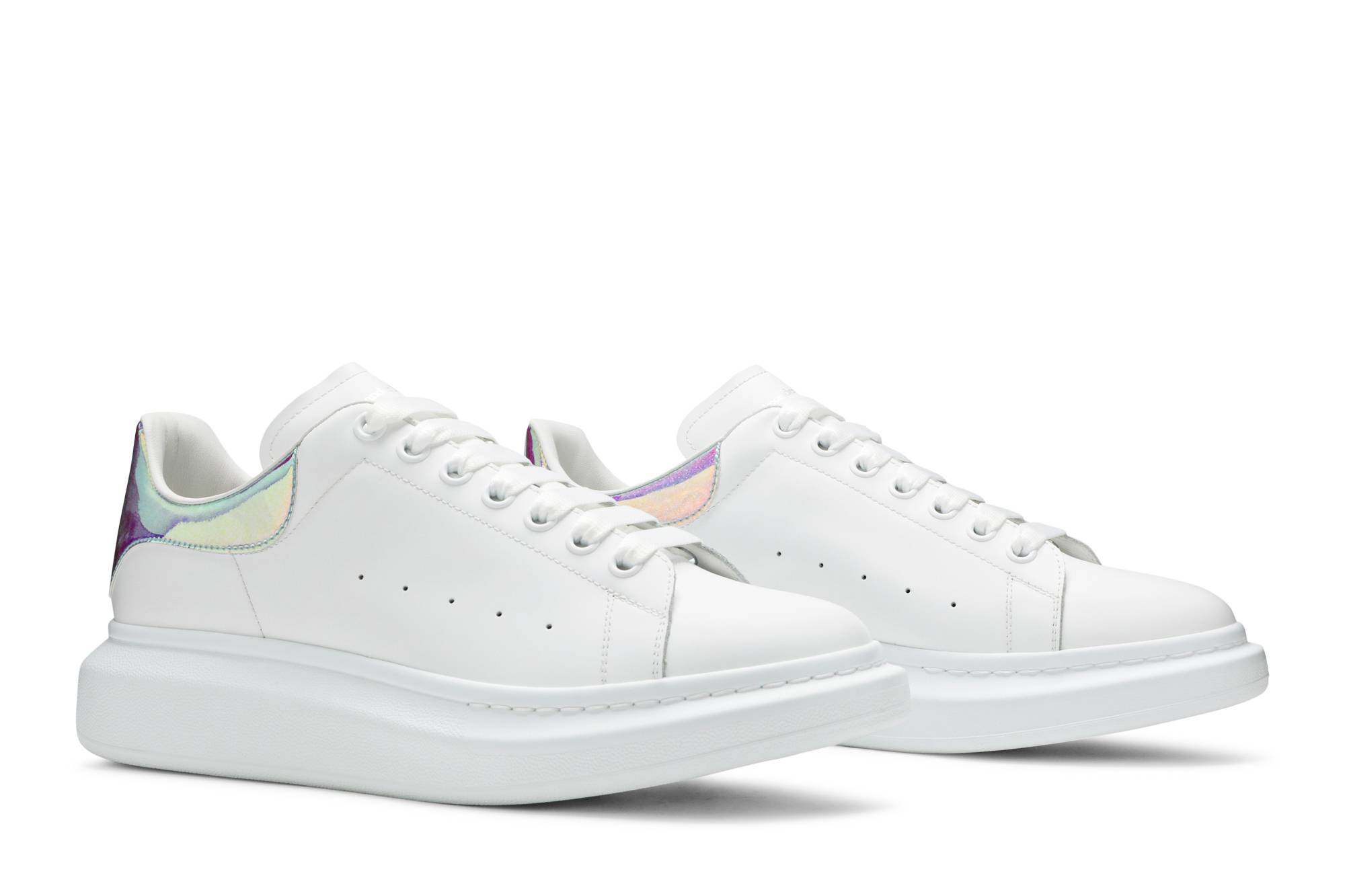 Cheap Alexander McQueen Oversized Sneaker 'Putih Iridescent' 553680WHX929123