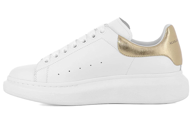 Buy 알렉산더 맥퀸 오버사이즈 스니커즈 '화이트 라이트 골드' 441631-WHNBG-9075