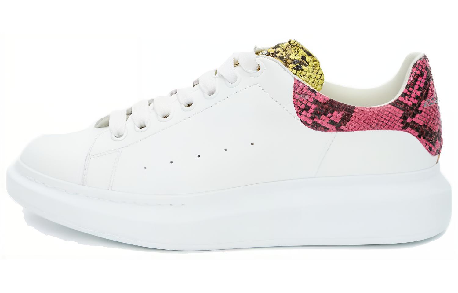 Buy 亚历山大·麦昆 白色多色蛇纹厚底运动鞋 604229-WHX9A-9035