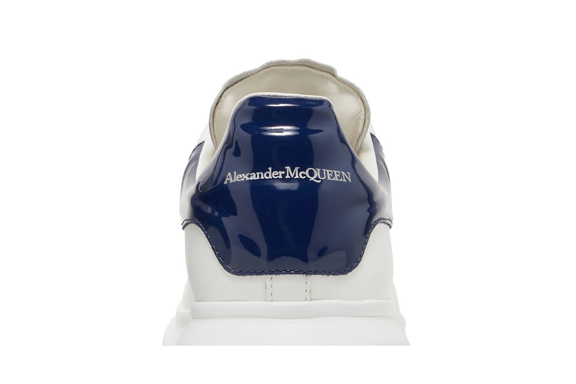 Sizing Alexander McQueen Kasut Oversize 'Putih Navy Patent' 727390WICGW9095