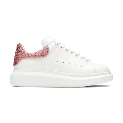 (W) Alexander McQueen Oversized Sneaker 'White Pink Glitter'