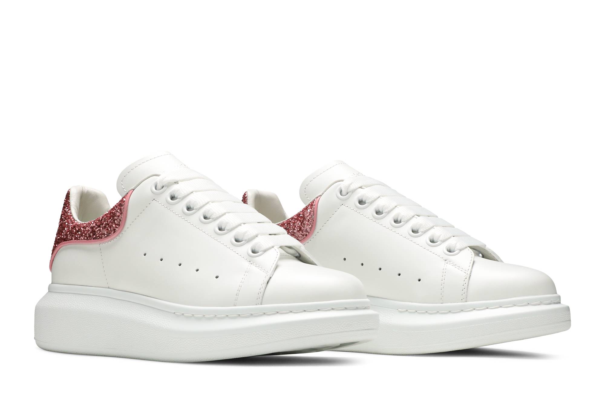 W) アレキサンダー・マックイーン オーバーサイズスニーカー 白ピンク
