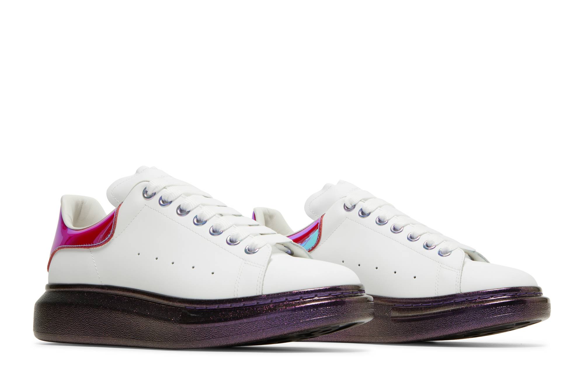 Alexander McQueen Oversized Sneaker 'White Pink Iridescent' 圖 8