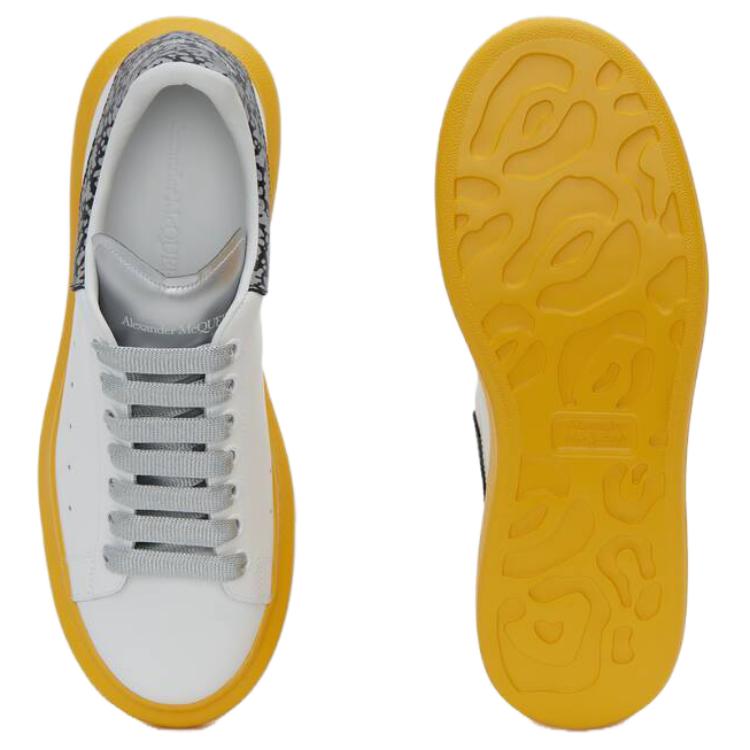 Alexander McQueen Oversized Sneaker 'White Pop Yellow' 圖 5