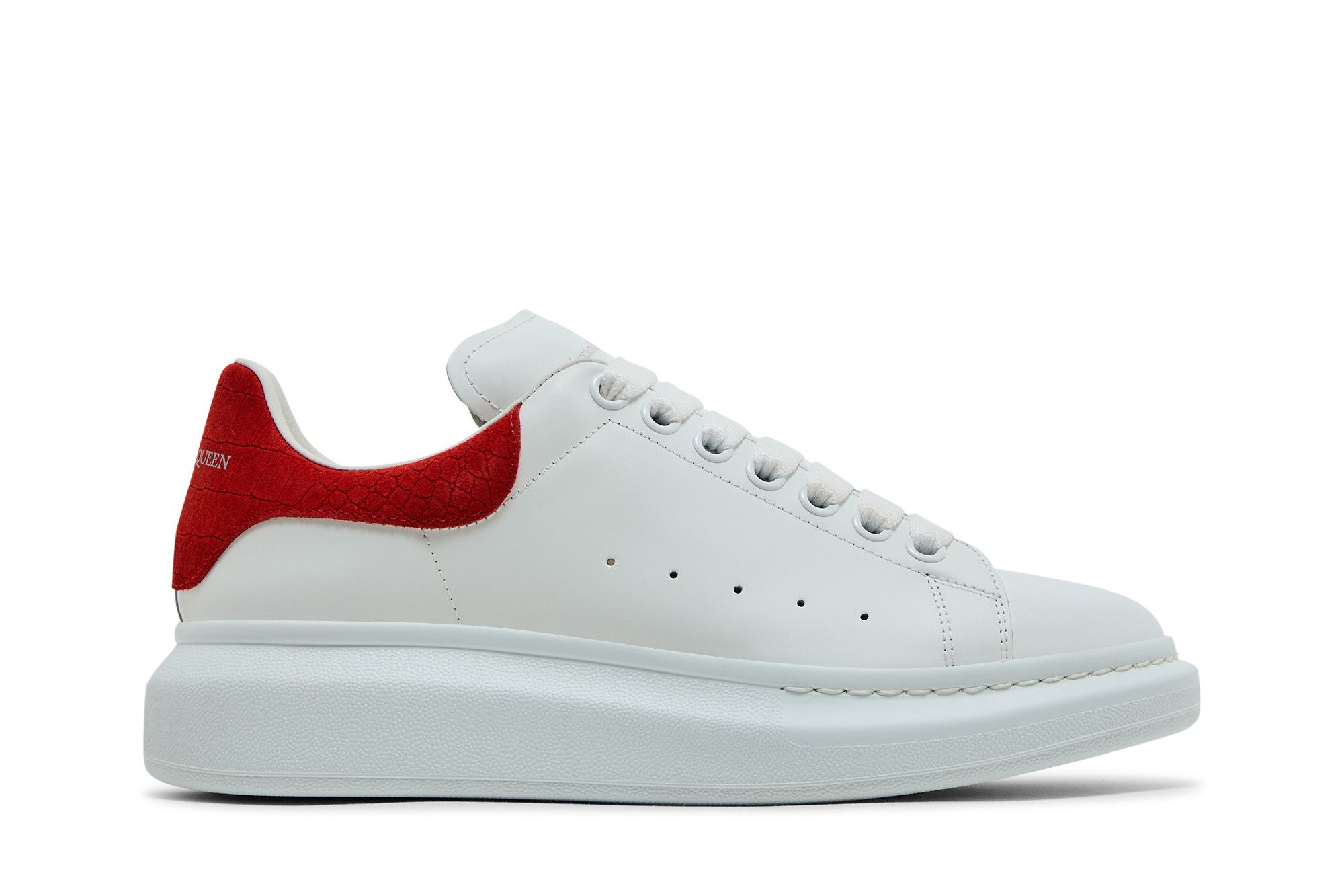 Alexander McQueen Oversized Sneaker 'White Red Reptile' 625162WHZ4K9294