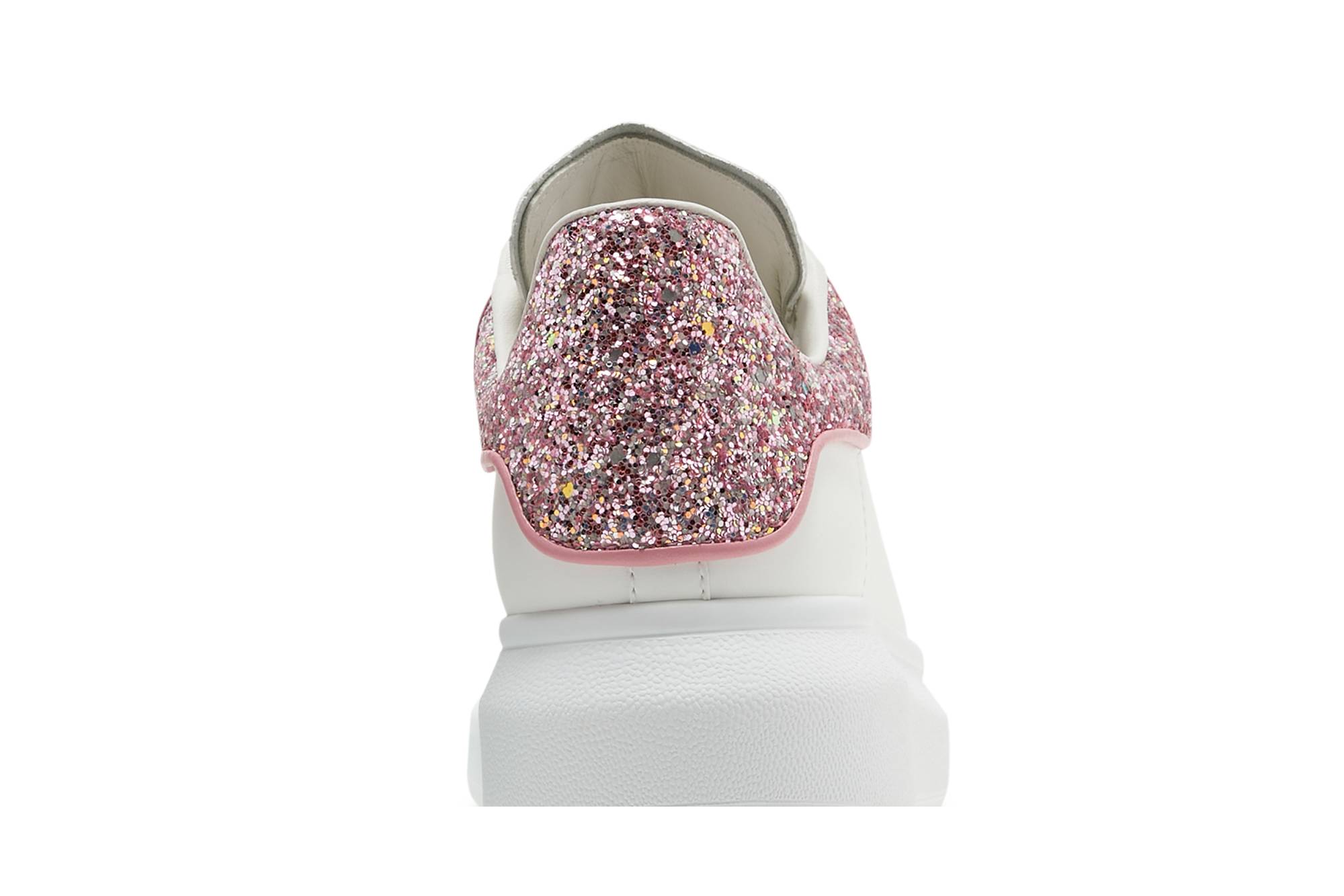 Sizing (W) Alexander McQueen Oversized Sneaker 'Putih Mawar Glitter' 558945-WIAFF-9477