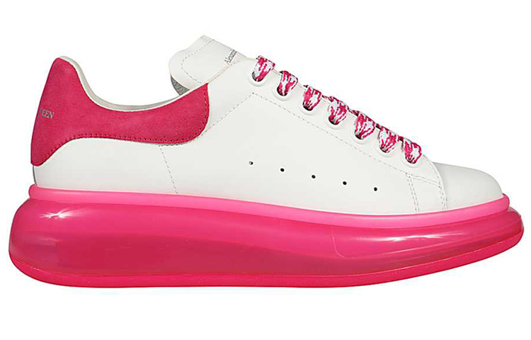 Order Alexander McQueen Kasut Oversized 'Putih Shock Pink' 611698-WHXMA-9391
