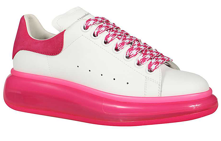 Lookbook Alexander McQueen Kasut Oversized 'Putih Shock Pink' 611698-WHXMA-9391