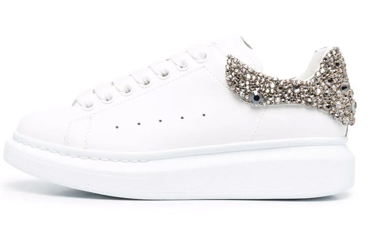Buy 亚历山大·麦昆 白银水晶款厚底运动鞋 687331WIB9X9071
