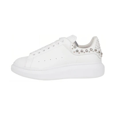 Alexander McQueen Oversized Sneaker 'White Silver Studded'