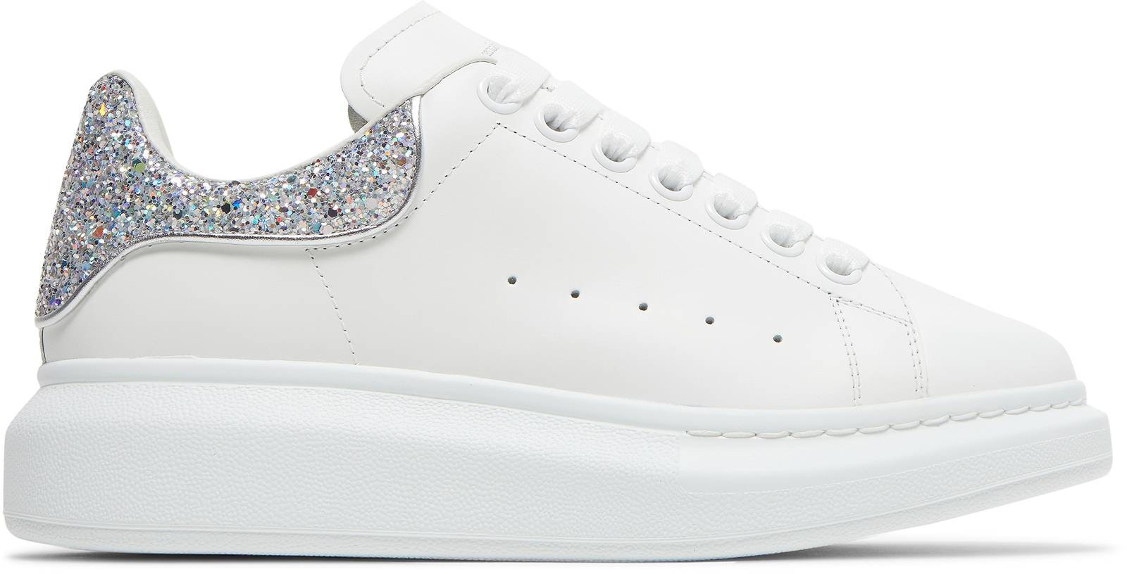 White and silver glitter 2025 alexander mcqueen's