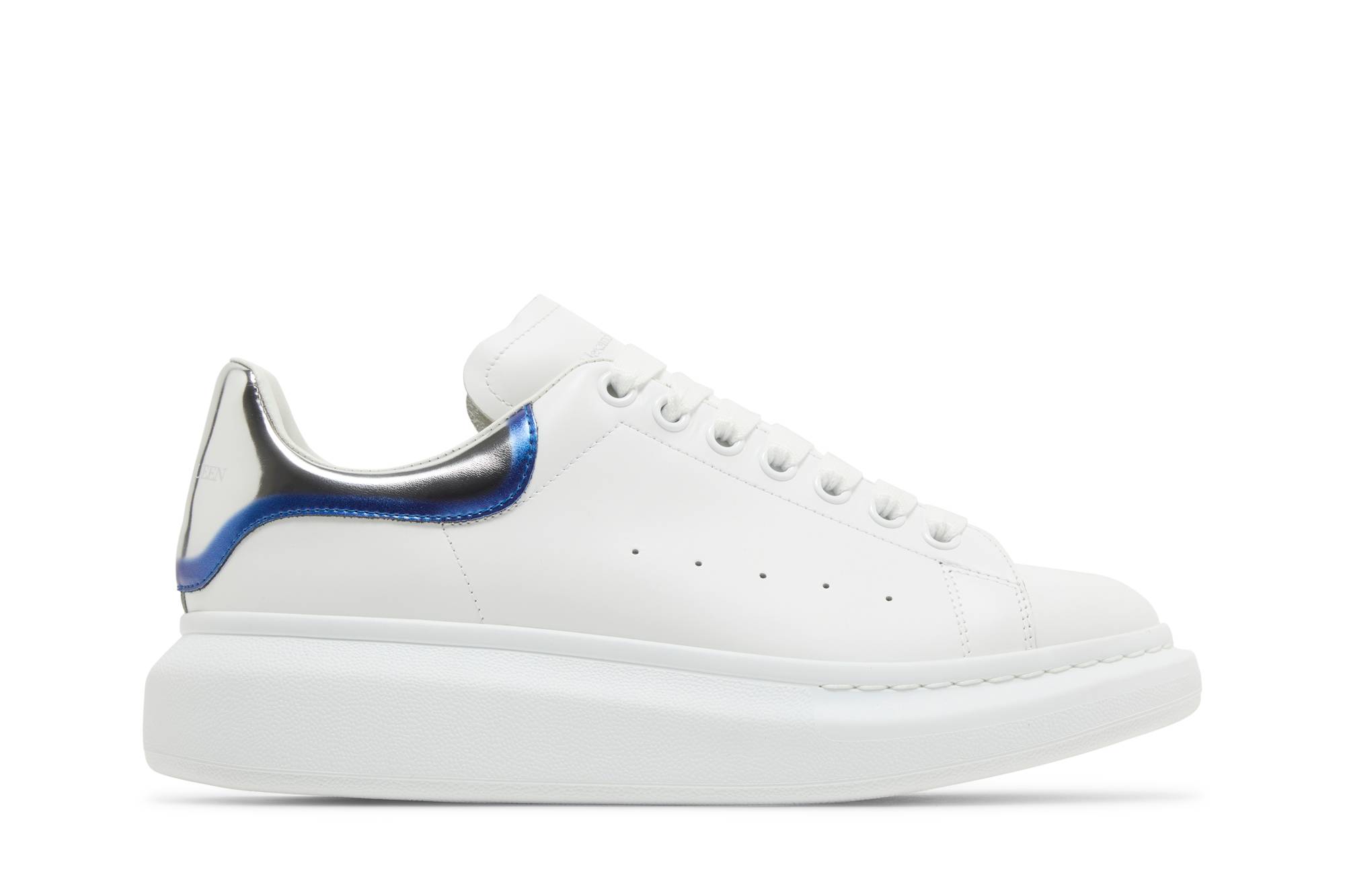 Buy Alexander McQueen Sneaker Ukuran Besar 'Putih Perak Biru' 750335WIDJN8711
