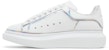 Alexander McQueen Sneaker 'White Silver' Besar Putih Perak 645868-WIBNV-9989