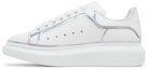 Lookbook Alexander McQueen Sneaker 'White Silver' Besar Putih Perak 645868-WIBNV-9989