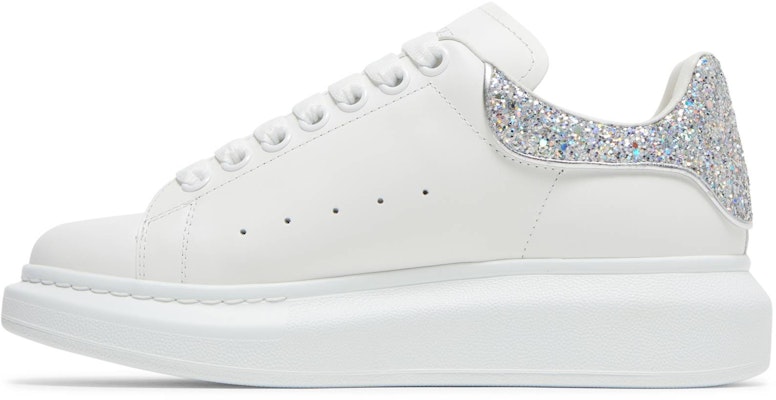 Alexander mcqueen silver glitter sneakers hotsell